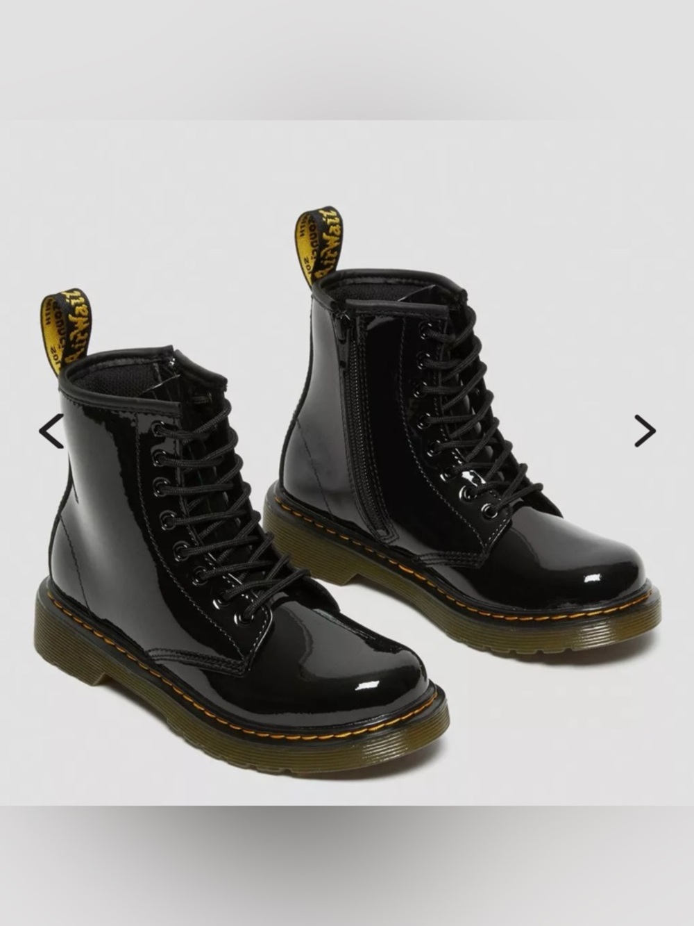 Dr. Martens Black Patent Lace-Up Boots